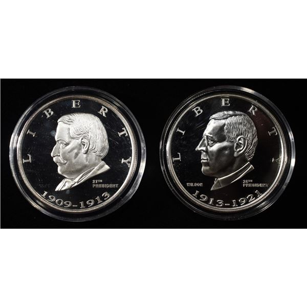 (2) PRESDENTIAL 1 OZ .999 SILVER ROUNDS