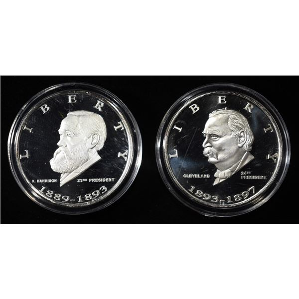 (2) PRESDENTIAL 1 OZ .999 SILVER ROUNDS