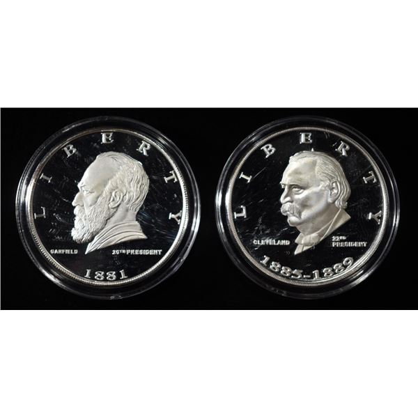 (2) PRESDENTIAL 1 OZ .999 SILVER ROUNDS