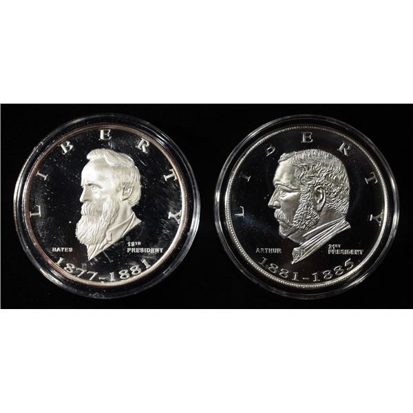 (2) PRESDENTIAL 1 OZ .999 SILVER ROUNDS