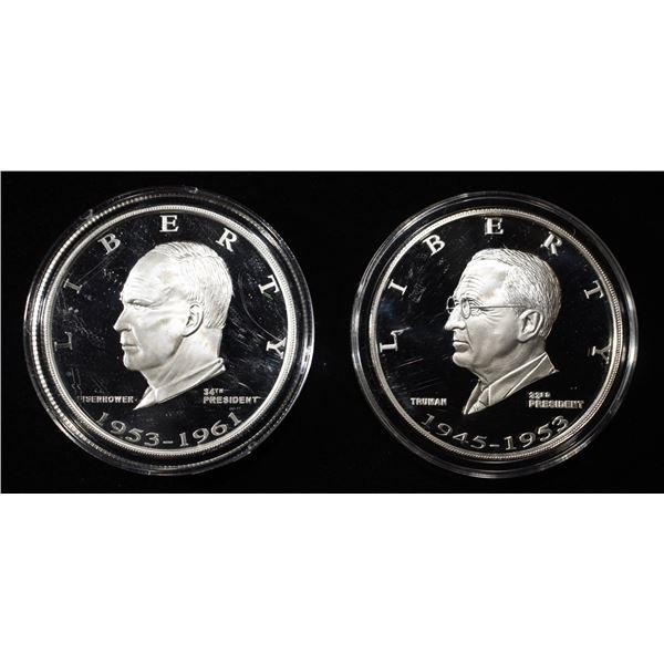 (2) PRESDENTIAL 1 OZ .999 SILVER ROUNDS