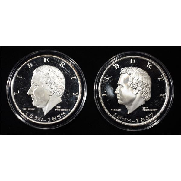 (2) PRESDENTIAL 1 OZ .999 SILVER ROUNDS