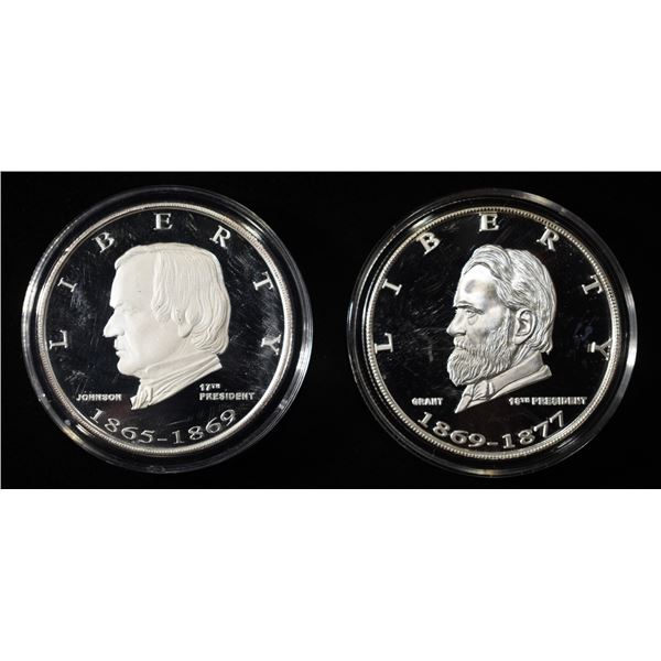 (2) PRESDENTIAL 1 OZ .999 SILVER ROUNDS