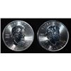 Image 2 : (2) 2023 1 OZ .999 SILVER CANADA MAPLE ROUNDS