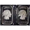 Image 1 : (2) 1 OZ BUFFALO .999 SILVER BARS