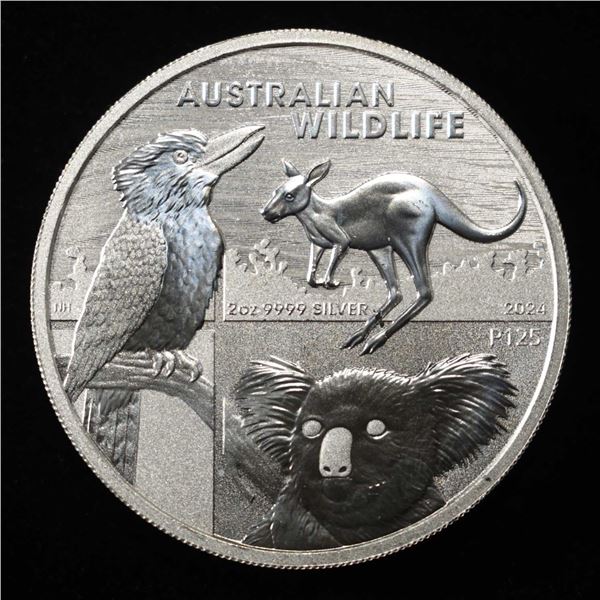 2 OZ .999 SILVER $2 AUSTRALIAN WILDLIFE ROUND