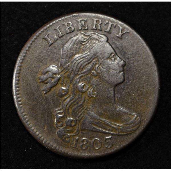 1803 LARGE CENT SM DATE, SM FRACTION XF/AU