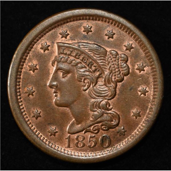 1850 LARGE CENT BU