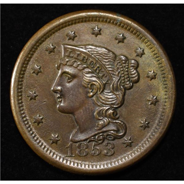 1853 LARGE CENT CH BU