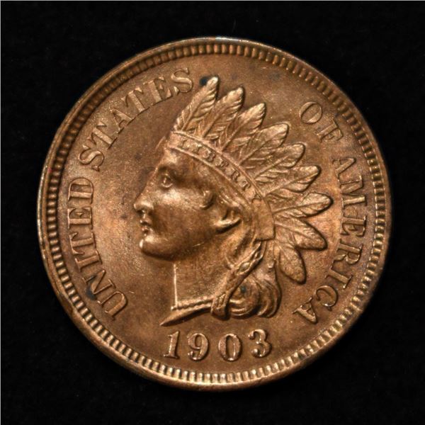 1903 INDIAN CENT CH/GEM BU RB