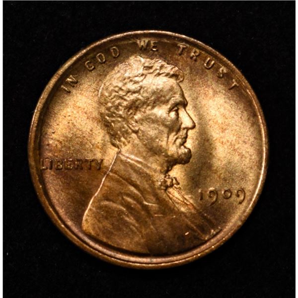1909 VDB LINCOLN CENT GEM BU RB