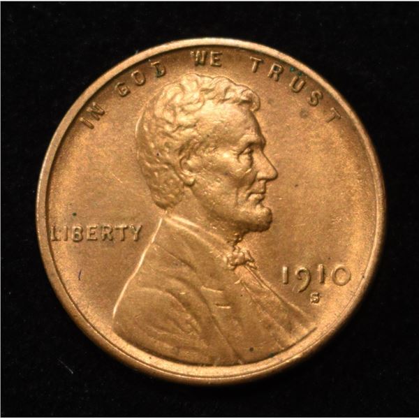 1910-S LINCOLN CENT CH BU RB