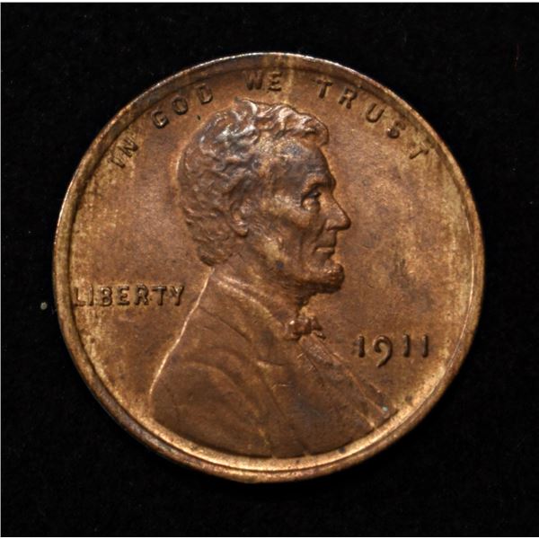 1911 LINCOLN CENT CH/GEM BU RB