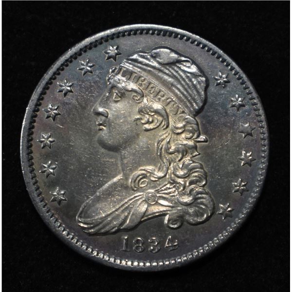 1834 CAPPED BUST QUARTER