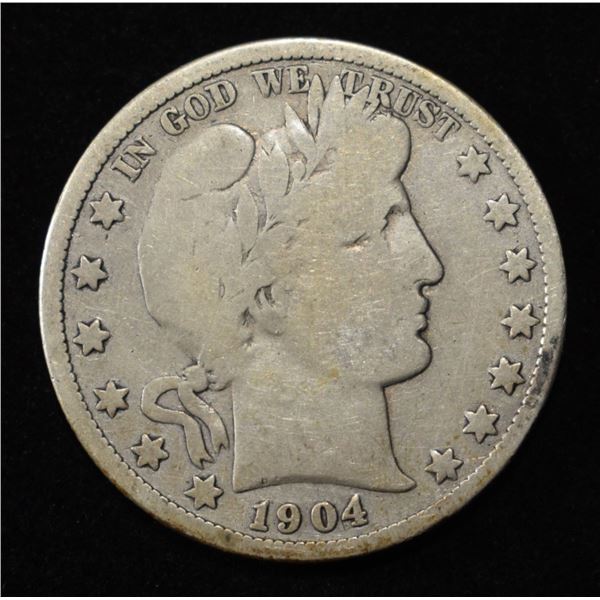 1904-S BARBER HALF DOLLAR VG