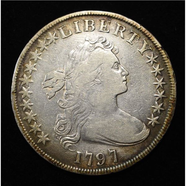 1797 DRAPED BUST DOLLAR VF