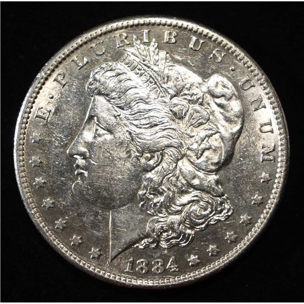 1884-S MORGAN DOLLAR AU/BU