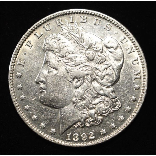 1892 MORGAN DOLLAR AU