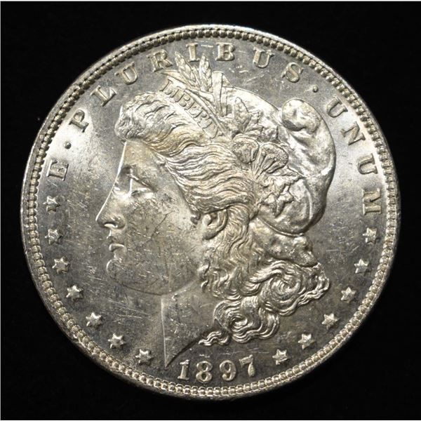 1897 MORGAN DOLLAR CH BU PL