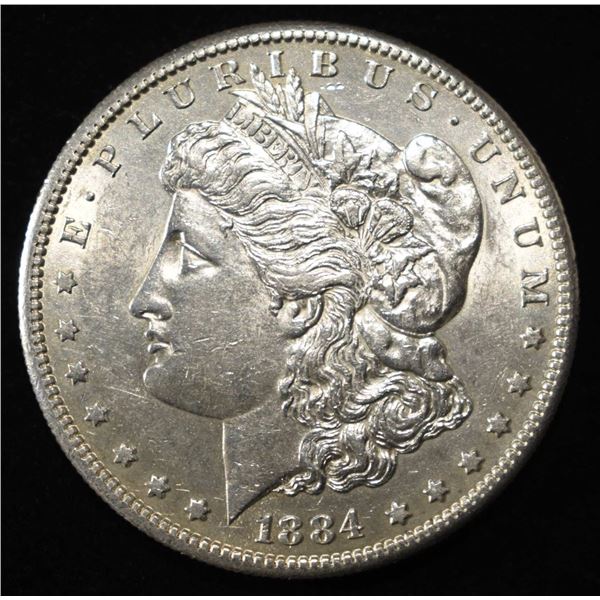 1884-S MORGAN DOLLAR AU/BU