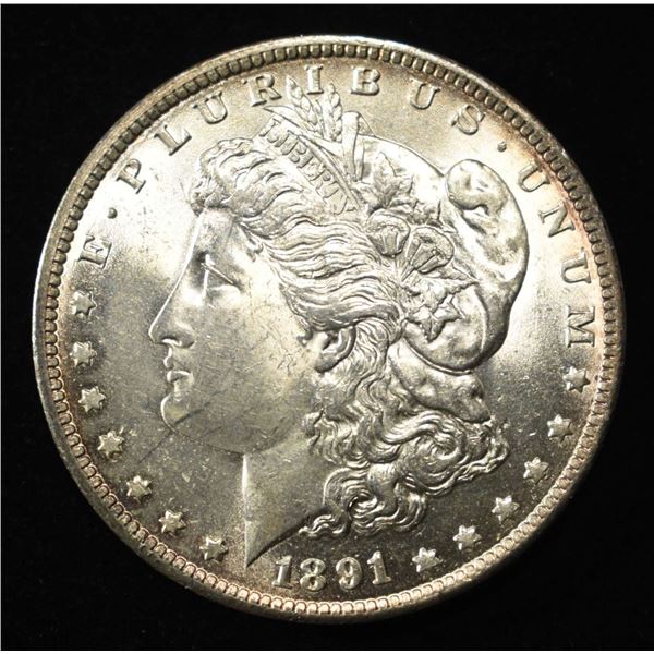 1891-O MORGAN DOLLAR CH/GEM BU