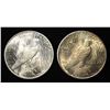 Image 2 : 1924 & 1925 PEACE DOLLARS CH BU