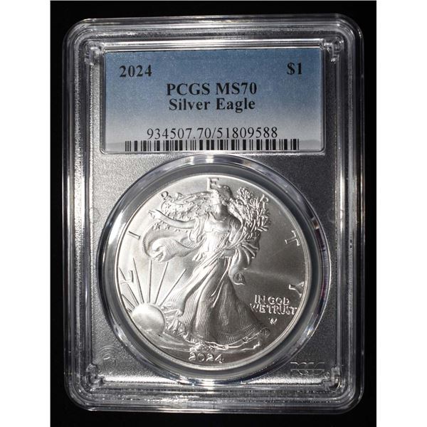 2024 AMERICAN SILVER EAGLE PCGS MS70