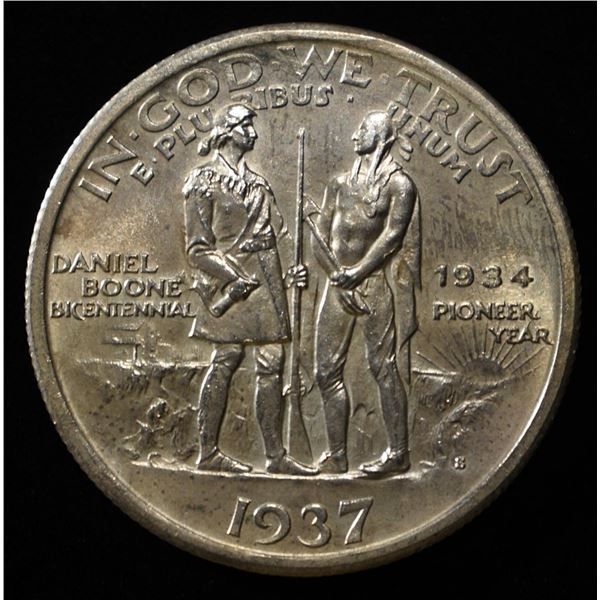1937-S BOONE COMMEM HALF DOLLAR GEM BU