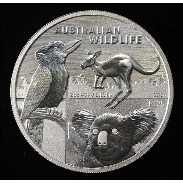 2 OZ .999 SILVER $2 AUSTRALIAN WILDLIFE ROUND