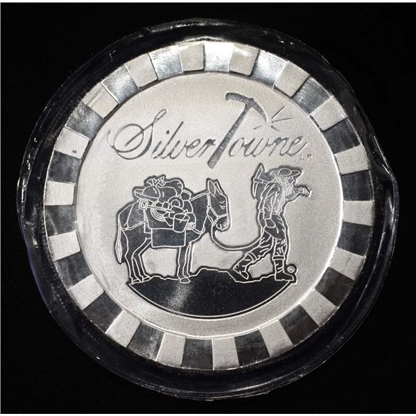 5 OZ .999 SILVER ROUND SILVER TOWNE PROSPECTOR