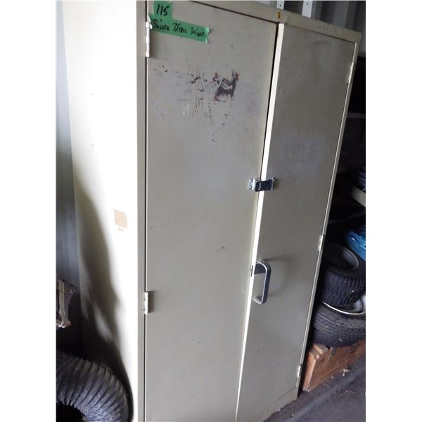 Metal two door a storage cabinet
