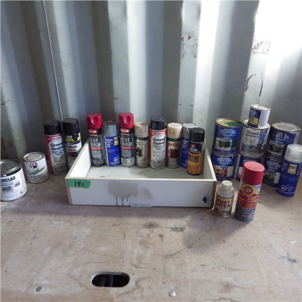 Lot of shop fluids and paints note have been stored in the container over a couple of winters
