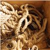 Image 3 : Wood ammunition box with various lengths of rope etc