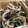 Image 5 : Wood ammunition box with various lengths of rope etc
