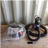 Image 5 : Simer 1/2 HP submersible sump pump with extra length of hose