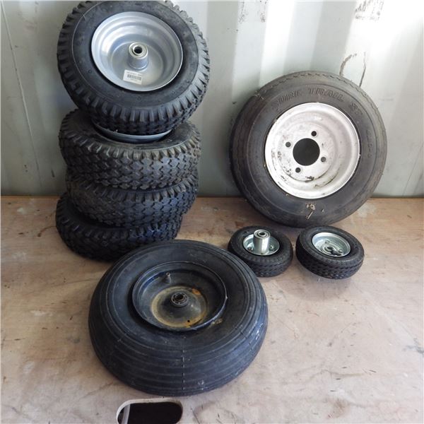 Assortment of small tires -- sizes in pictures