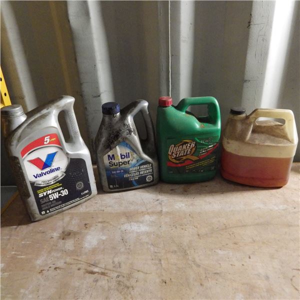 Assorted shop fluids and oil