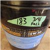Image 1 : Pail approximately three quarters full of 5 W - 30 engine oil