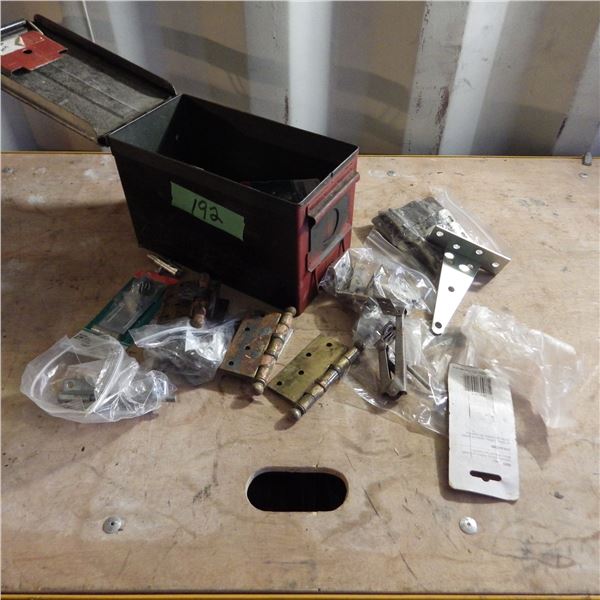 Metal ammo box of hinges