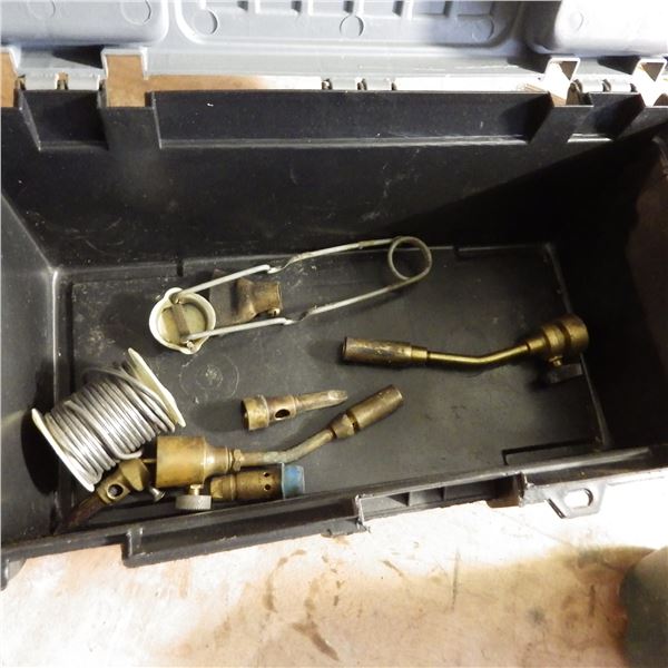 Toolbox with propane torch accessories