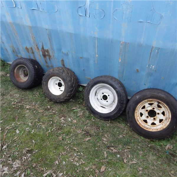 Assorted small tires sizes in pictures