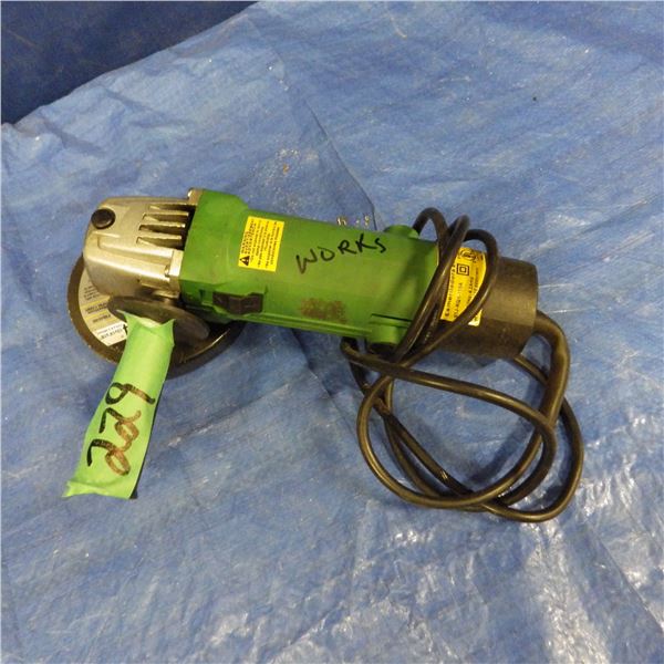 angle grinder working