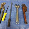 Image 3 : Pipe Wrench, Crescent wrench, channel lock pliers
