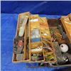 Image 2 : Broken fishing tackle box with tackle etcetera