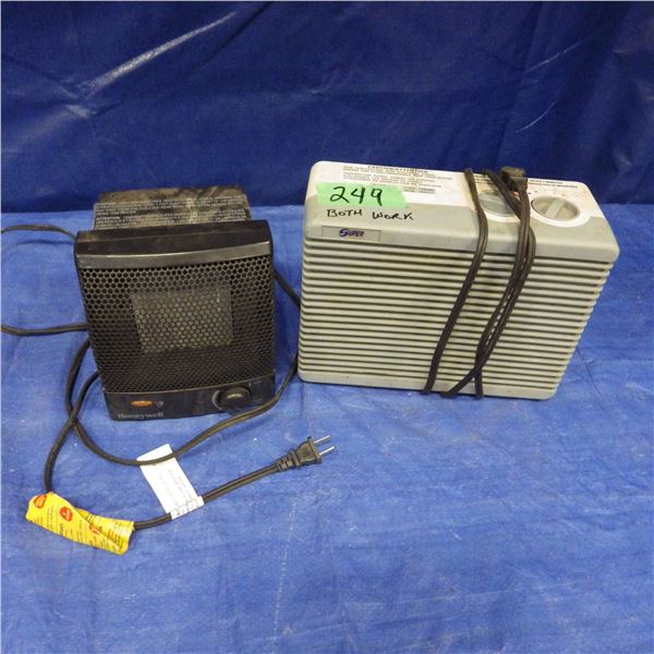 Two small electric heaters both working
