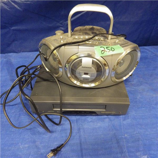 Portable Radio and VHS player both not tested