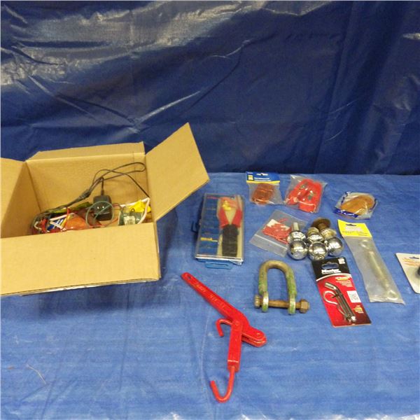 12 Volt wiring supplies, trailer ball hitches, etc
