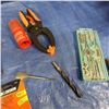 Image 4 : drill bits, clamps , tap and die set , etcetera