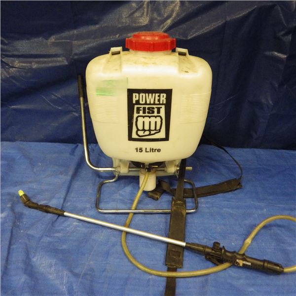 Power fist backpack sprayer