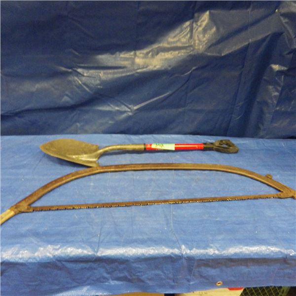 Round mouth shovel / spade and bow saw